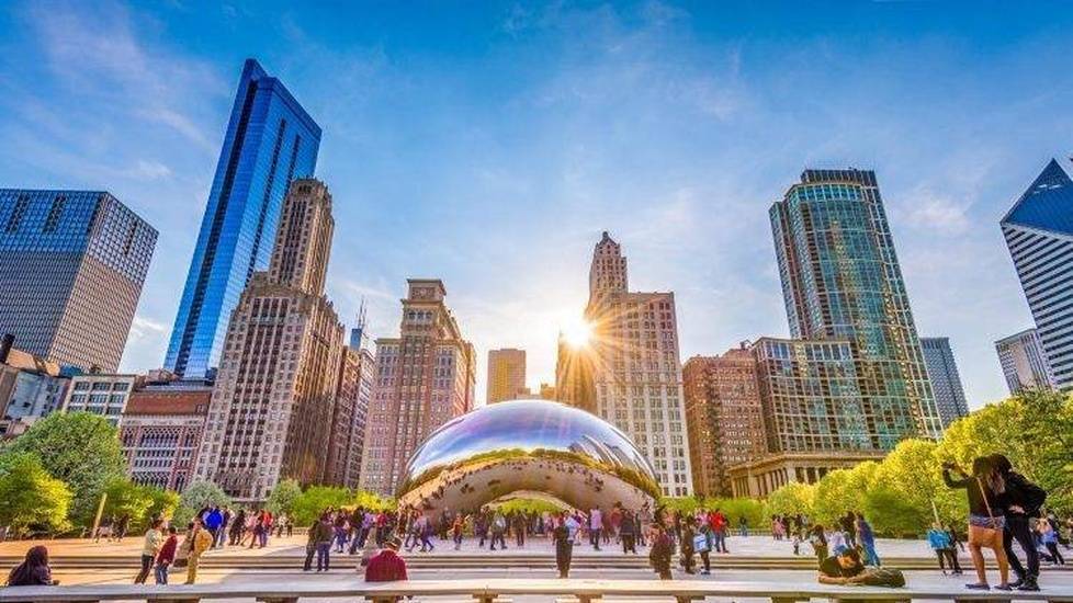 View of the bean in downtown Chicago Illinois